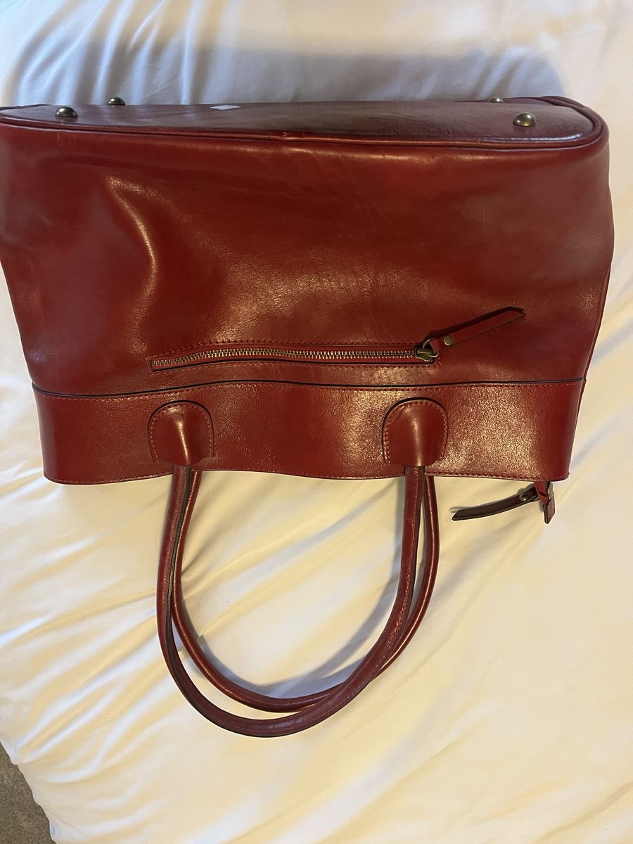 Red Leather Shoulder Bag