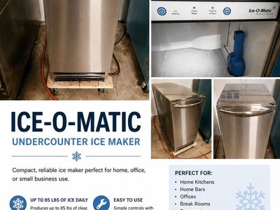 Ice-O-Matic GEMU090 Undercounter Ice Maker - Up to 85 lbs/day, Stainless Steel, GEM Series
