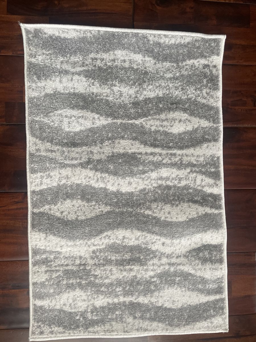 24" x 36" rug / mat grey by Oeko Tex. Made in Turkey