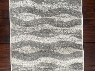 24" x 36" rug / mat grey by Oeko Tex. Made in Turkey