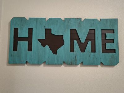 Texas wood sign