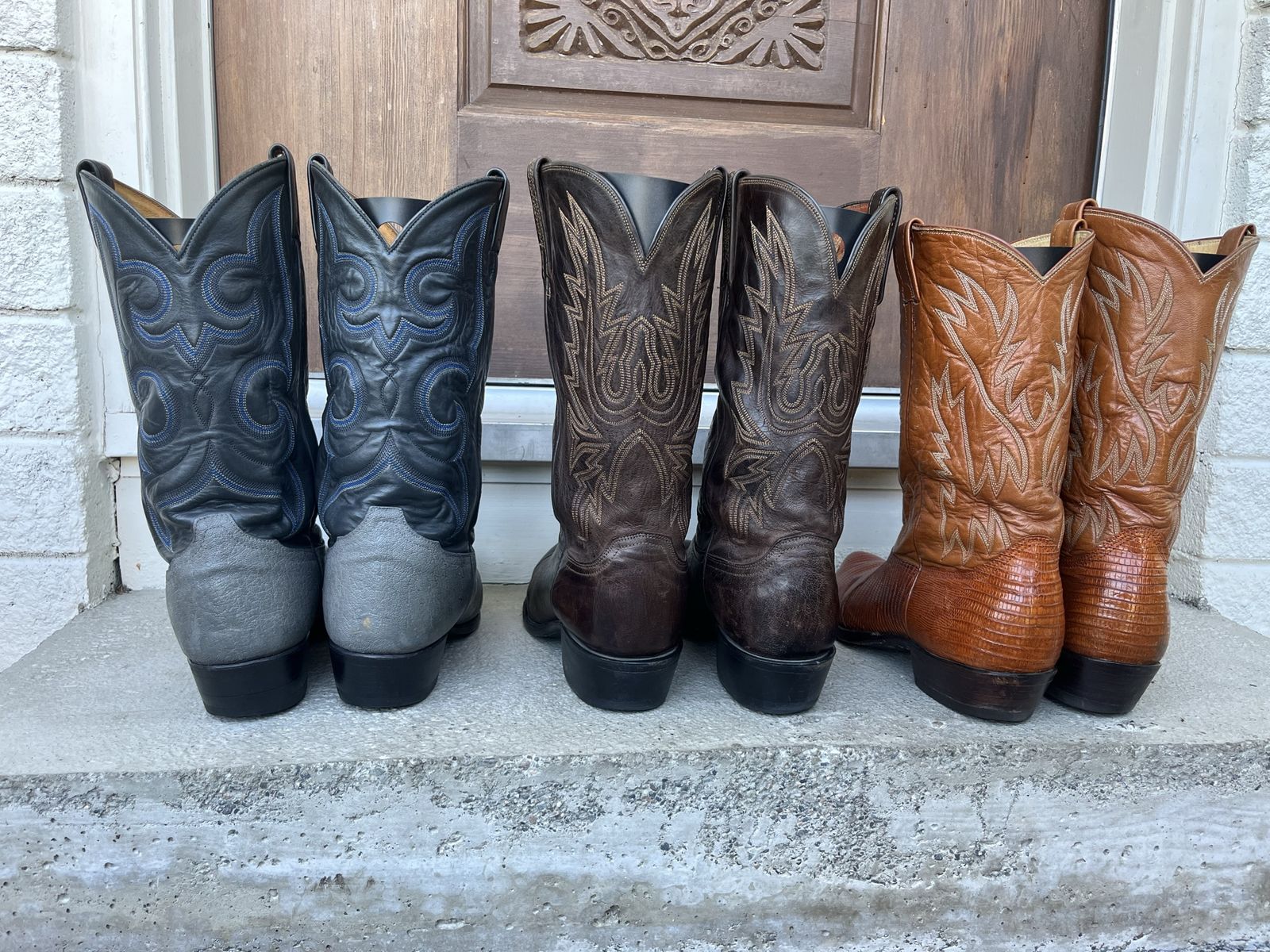 Vintage Tony lama elephant Cowboy boots wide 12EE
