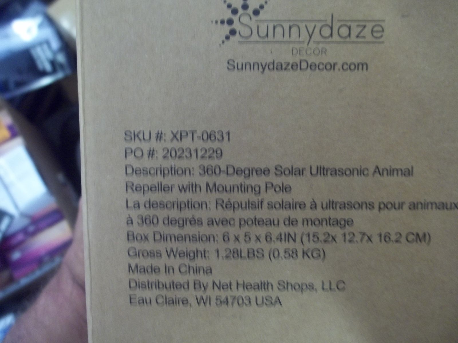SunnyDaze Solar 360 Animal Ultrasonic Repeller