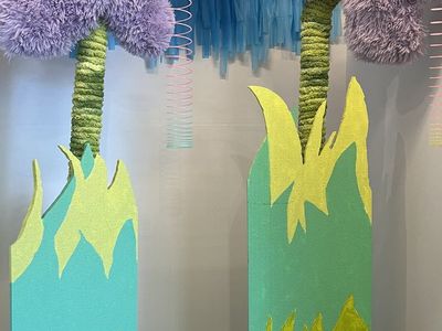 Whimsical Oversized Flower Display Sculptures – Handmade