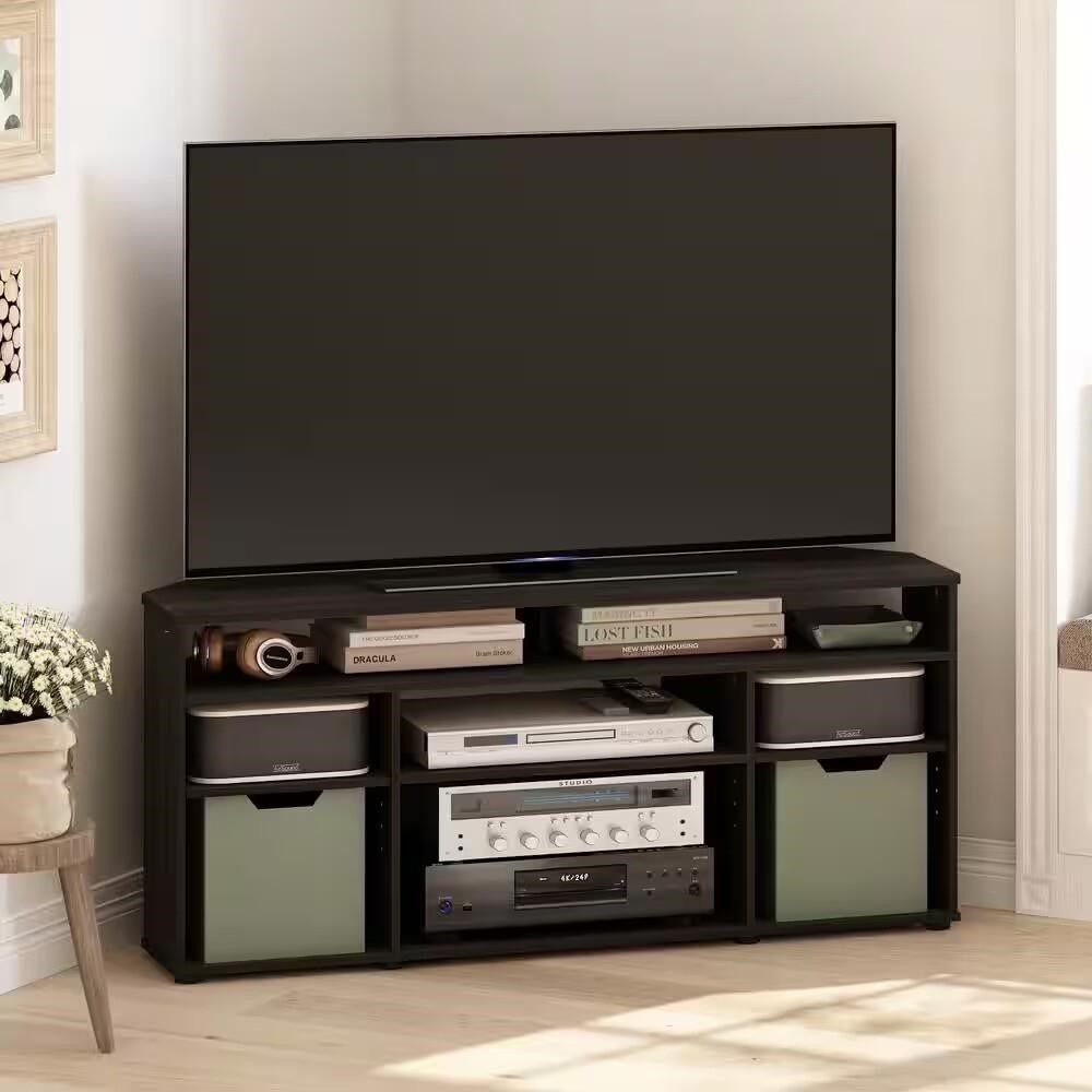 Jensen Espresso Corner TV Stand for 55" TV