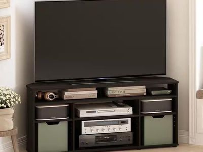 Jensen Espresso Corner TV Stand for 55" TV