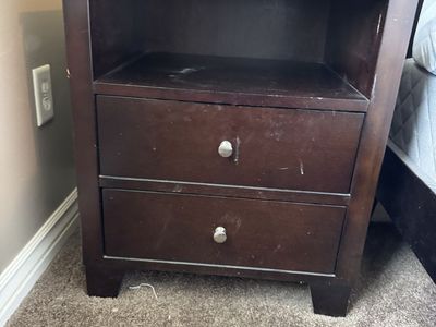 Dark wood Nightstand x 2