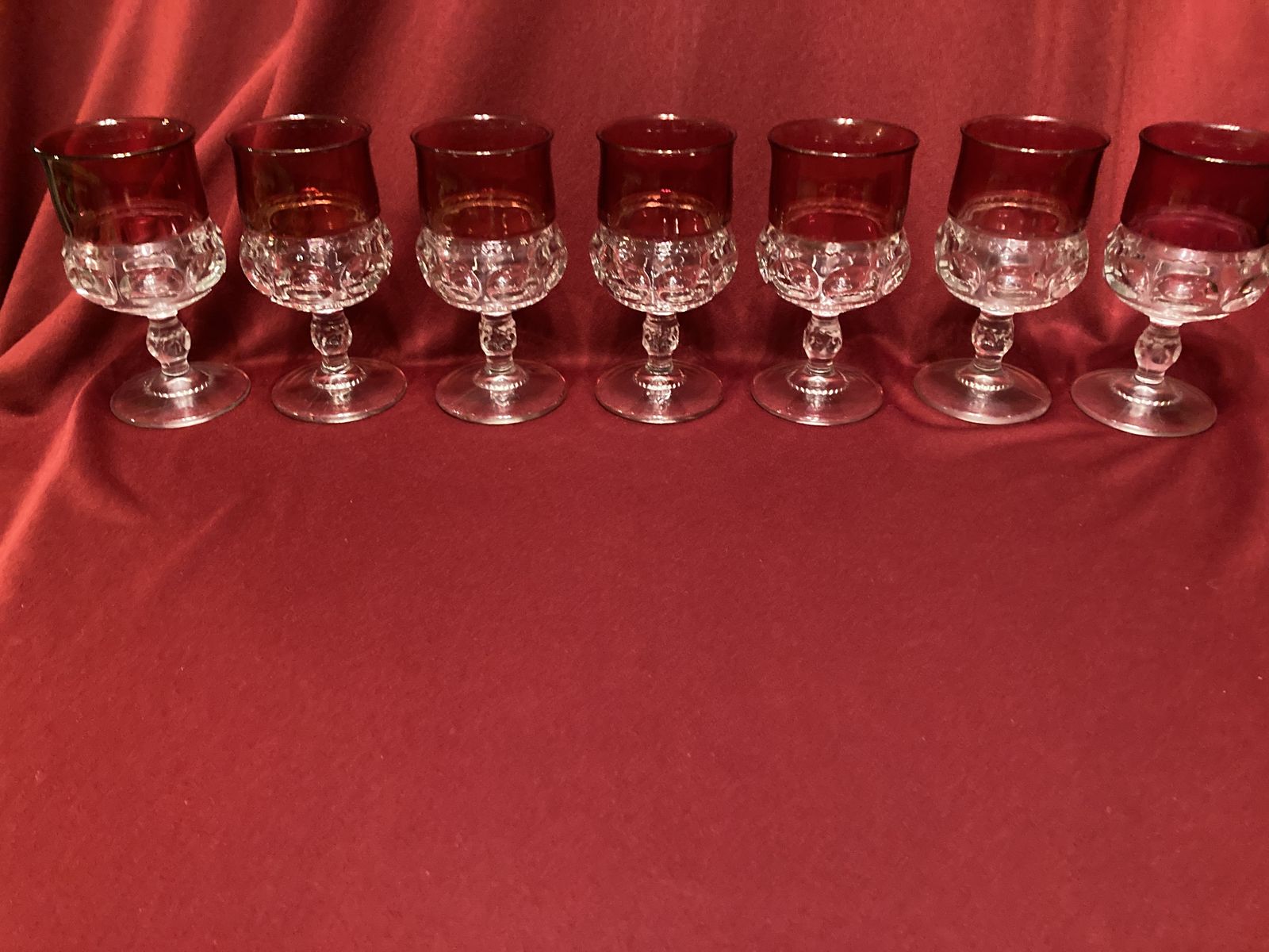 Vintage Tiffin Franciscan King Crown Ruby Flash Goblets Like New 15 Dollars Each