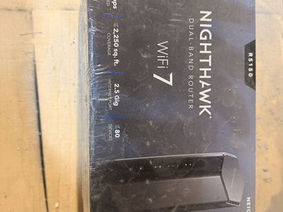 NETGEAR Nighthawk Dual-Band WiFi 7 Router (RS150) (Never opened-Still in plastic wrap)