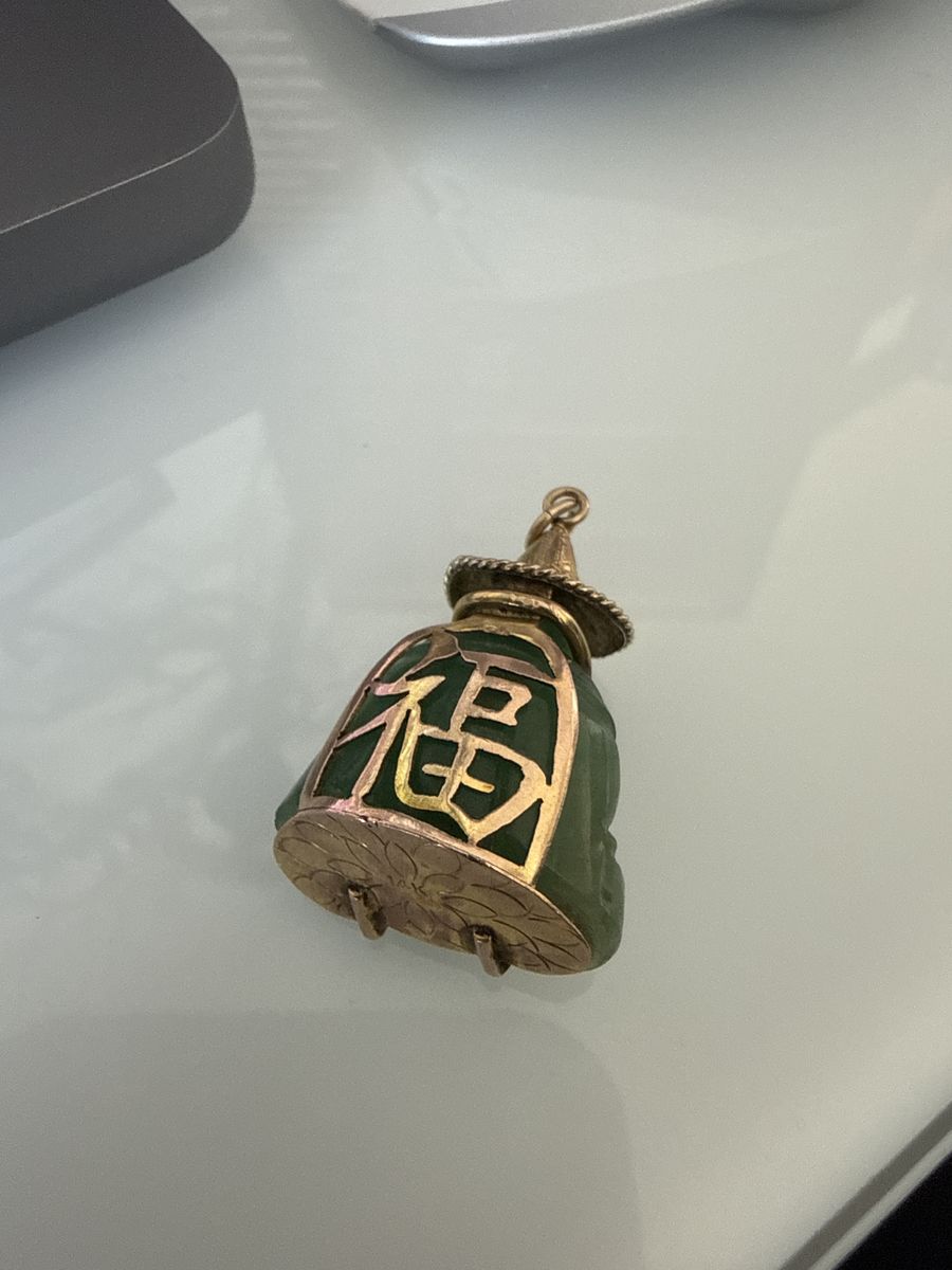 Buddha Jade Pendant With 14k Case