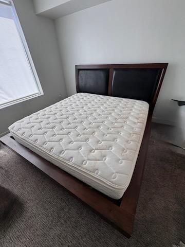 King Bed and frame with dresser & mirror