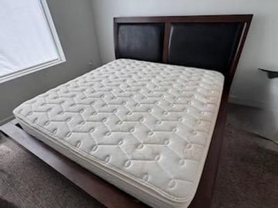 King Bed and frame with dresser & mirror