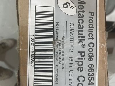 6” Metacaulk pipe collars (2)