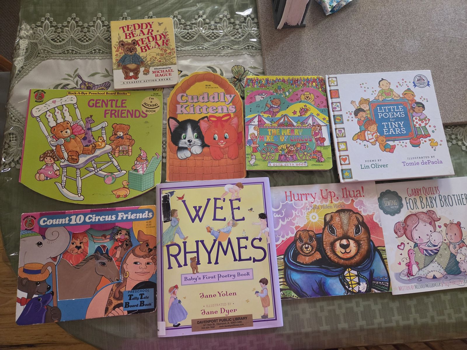 Bundle of 8 Children's Board & Picture Books: "Wee Rhymes," "Little Poems," "Teddy Bear, Teddy Bear"  LOT 2
