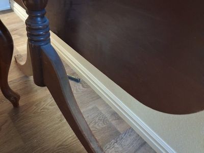 Vintage Wooden Drop Leaf Dining Table with Claw Feet