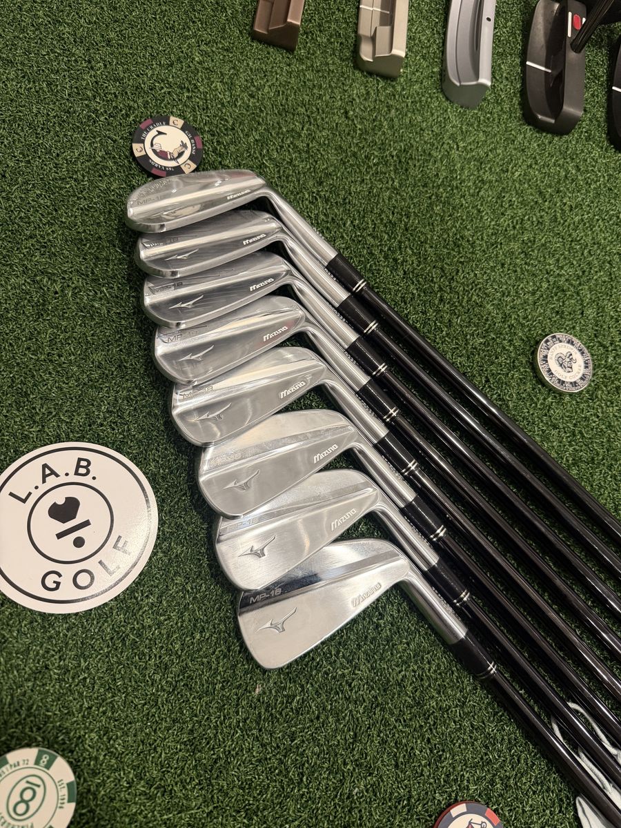 Mizuno MP18 Iron Set 3-PW KBS $-Taper 125 Stiff Black PVD Excellent