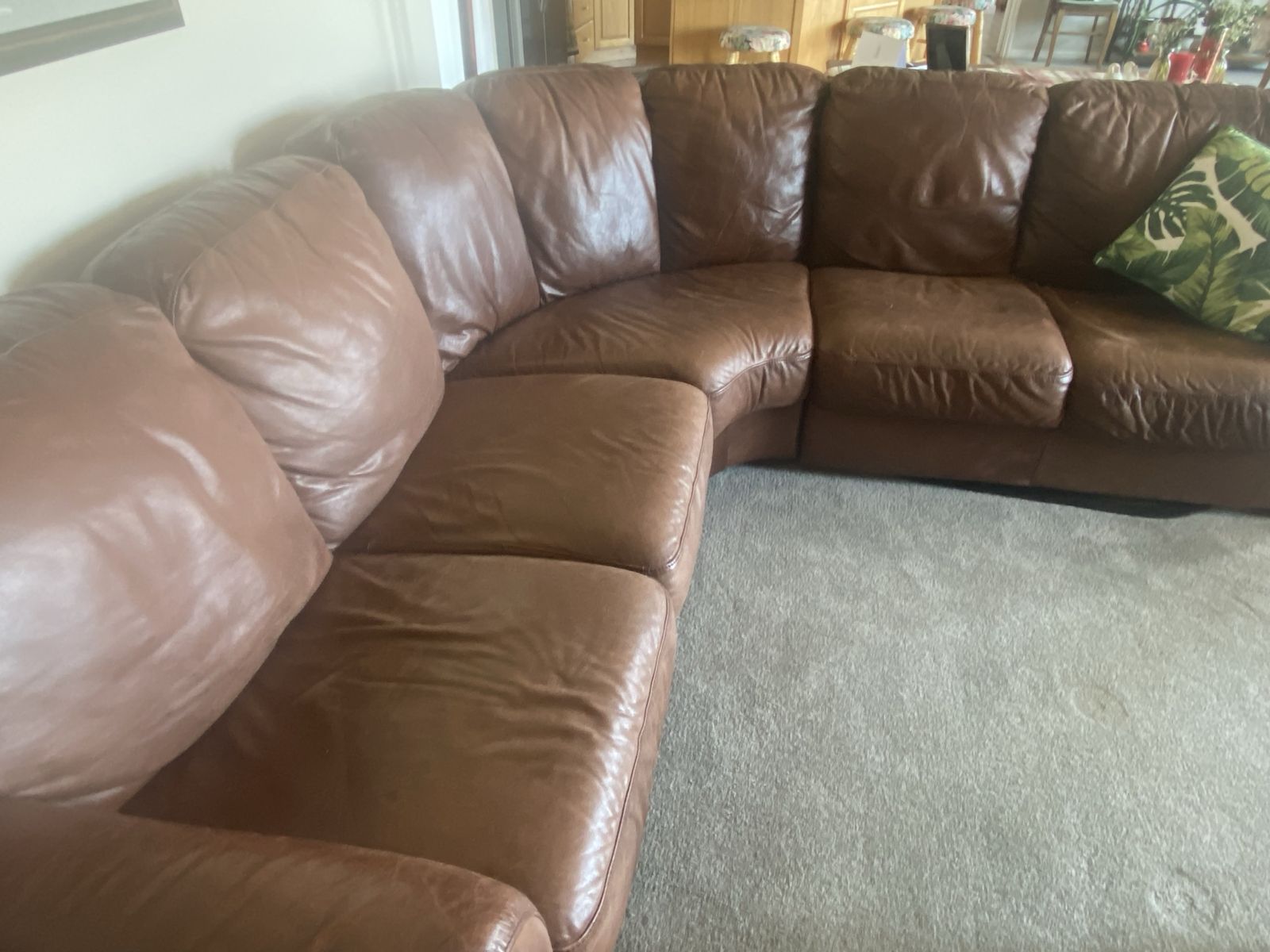 All leather Sectional sofa.