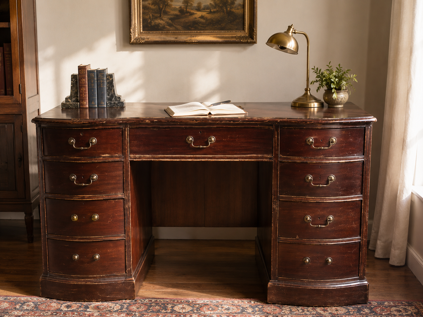 vintage kneehole desk