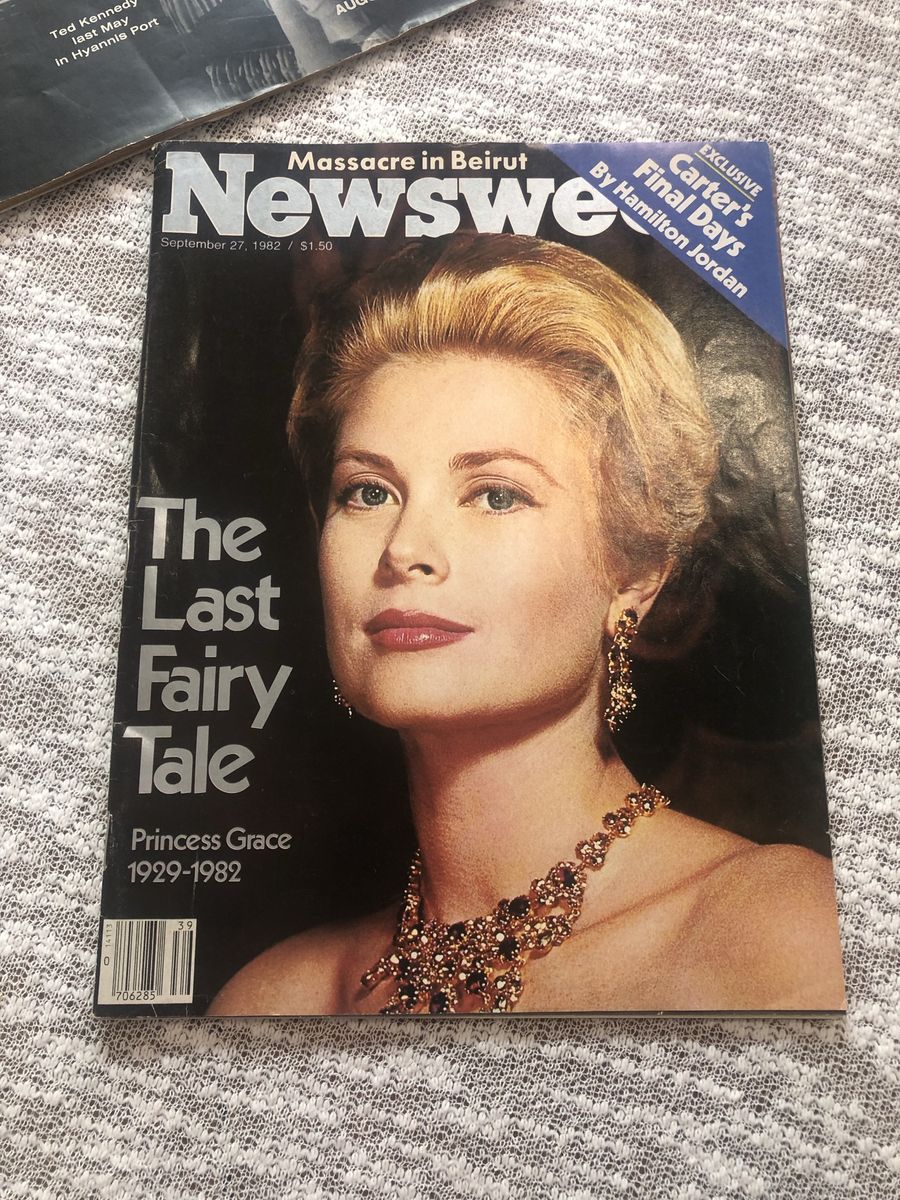 Vintage LIFE & Newsweek Magazine Lot: Ted Kennedy (1969), Reagan Ranch (1981), Princess Grace (1982)