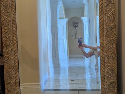 Large Ornate Carved Frame Mirror - Elegant Home Decor Accent
