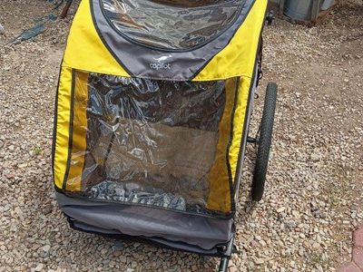 Co-Pilot Yellow & Gray Bicycle Trailer & Stroller Combo - Pet or Child Carrier