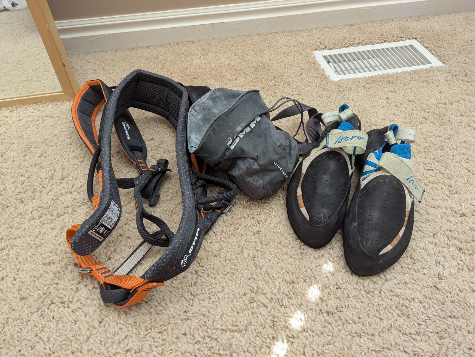 Rock climbing gear
