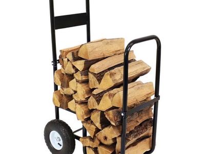 Firewood Log Cart - Sunnydaze Outdoor Wood Cart