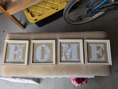 "HOME" 4 frames wall hanging
