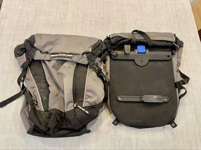 Novarra bicycle panniers with waterproof cover