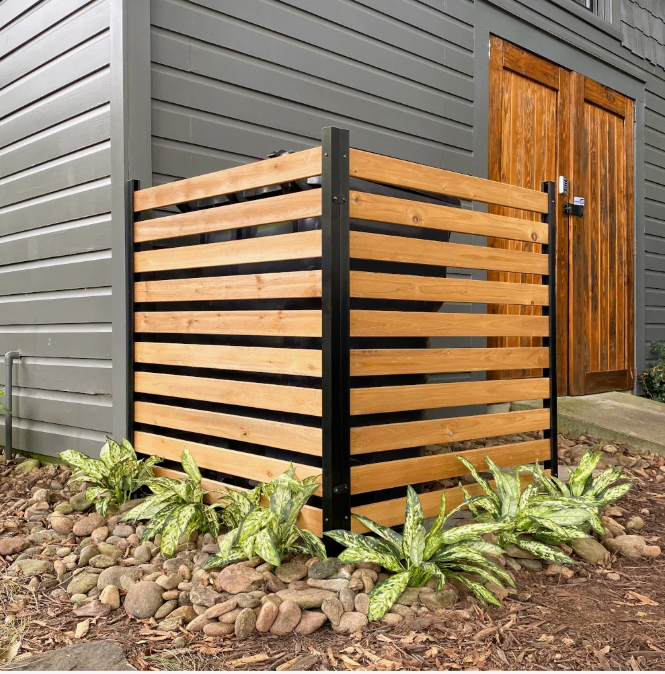 Cedar Wood Privacy Screen Fence - FOUR PANELS TOTAL