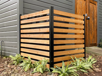 Cedar Wood Privacy Screen Fence - FOUR PANELS TOTAL