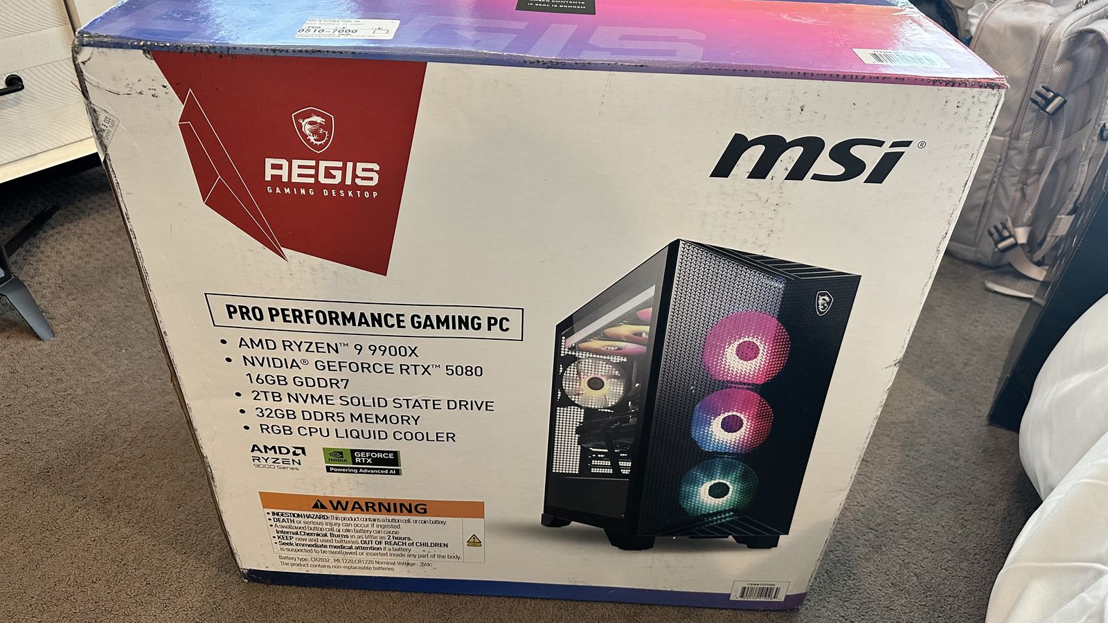 Brand New Sealed MSI Aegis Gaming PC – Ryzen 9 9900X / RTX 5080