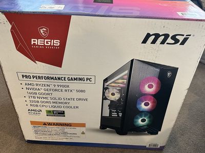 Brand New Sealed MSI Aegis Gaming PC – Ryzen 9 9900X / RTX 5080