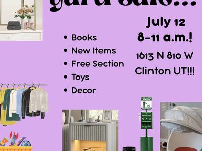 yard sale in Clinton July 12, 8 am