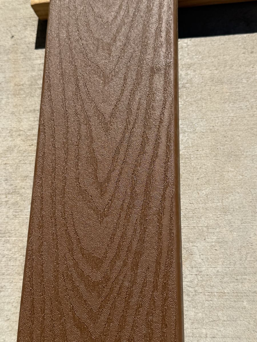 Composite Decking Boards - Brown Wood Grain Texture, Durable Outdoor Material 72 ft