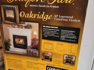 Vent-Free Fireplace, Log , Firebox and Mantle