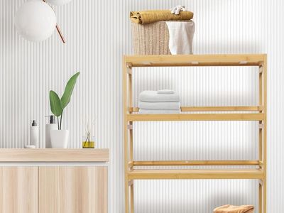 RoyalHouse Bamboo Rack, 4-Tier Shelving Unit, Perfect Storage Organizer for Bathroom, Living Room, Kitchen, Entryway, Closet