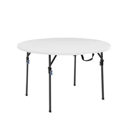 Mainstays 4 ft Fold-in-Half Round Table, White