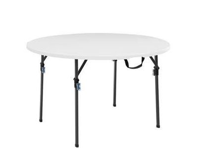 Mainstays 4 ft Fold-in-Half Round Table, White