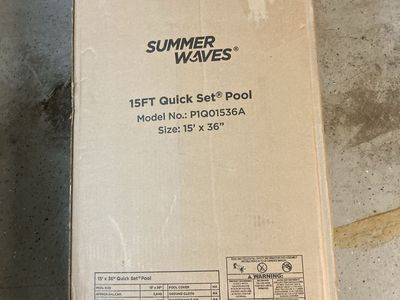 Summer Waves 15' x 36" Quick Set Pool, Model P1Q01536A, New in Box