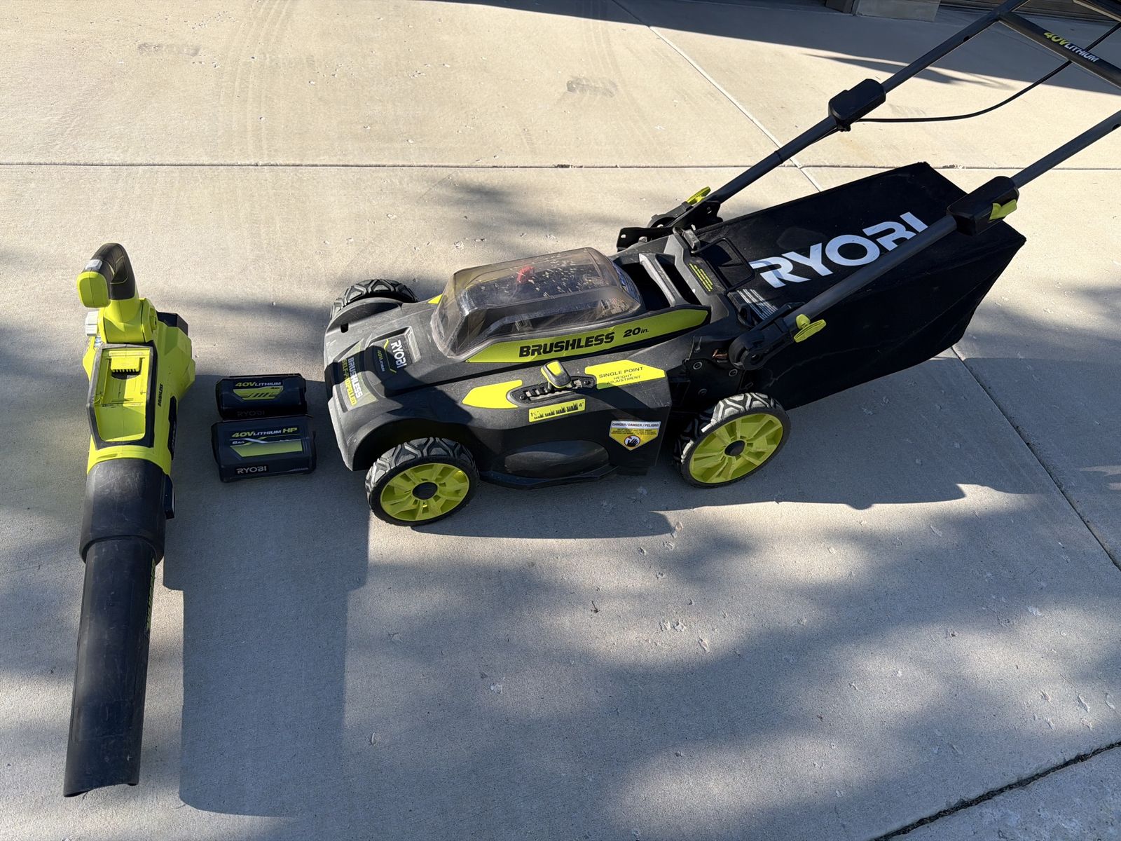 Ryobi mower and blower