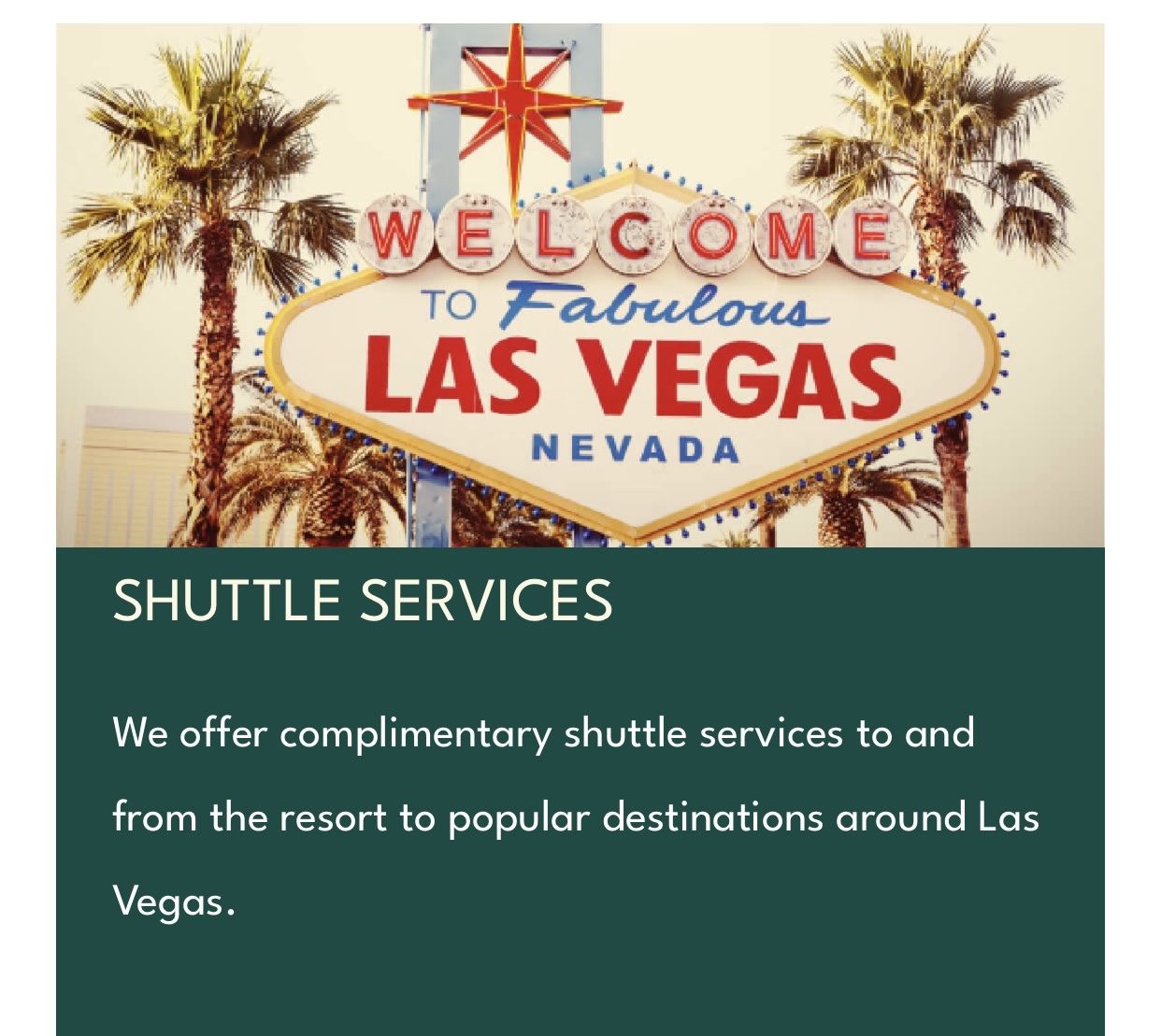 Tahiti Village Las Vegas Fall Break - Shuttle Services to Popular Destinations