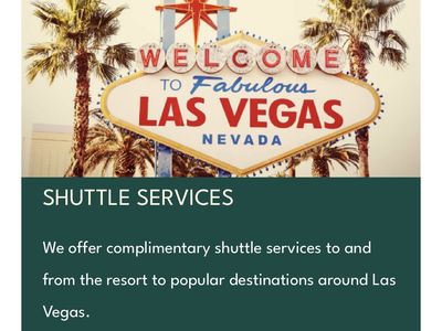 Tahiti Village Las Vegas Fall Break - Shuttle Services to Popular Destinations