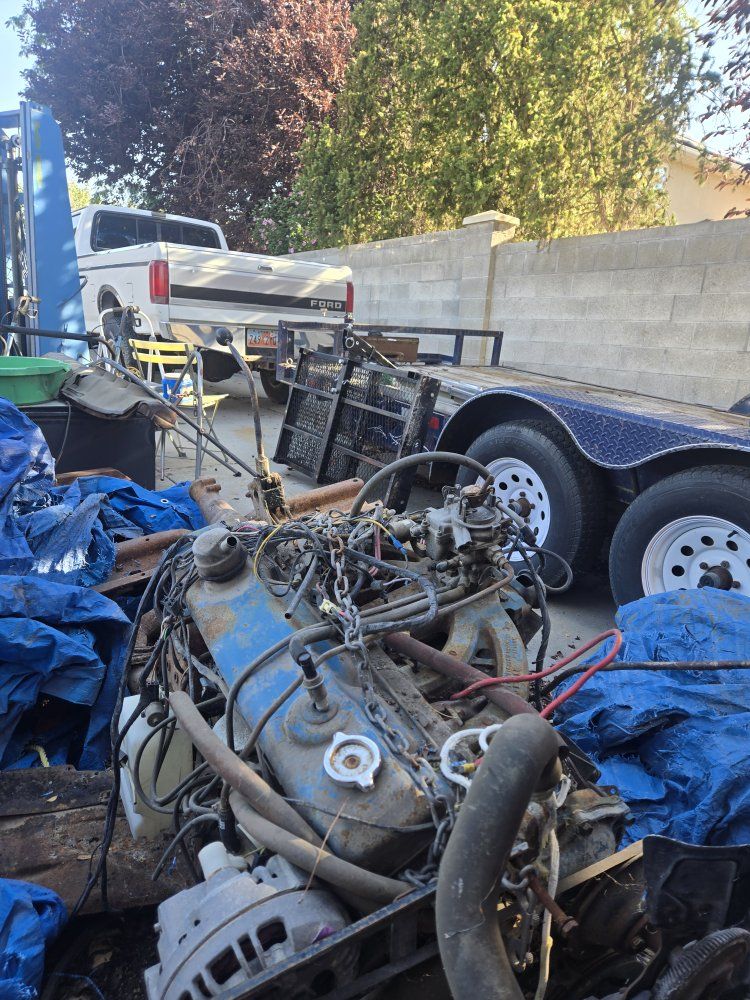 used Chysler 225 slant 6 with 4 speed transmission complete 