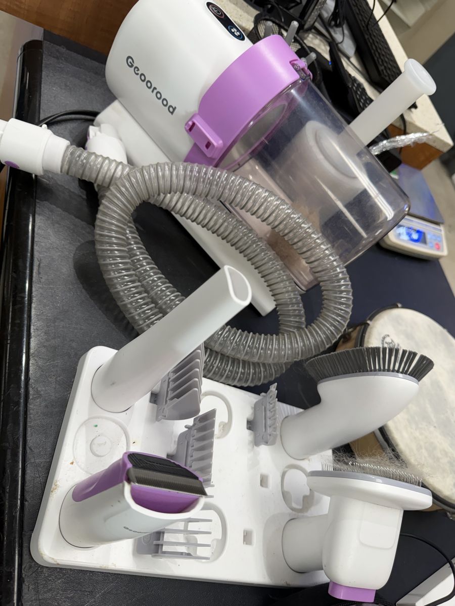 Dog grooming vacuum machine