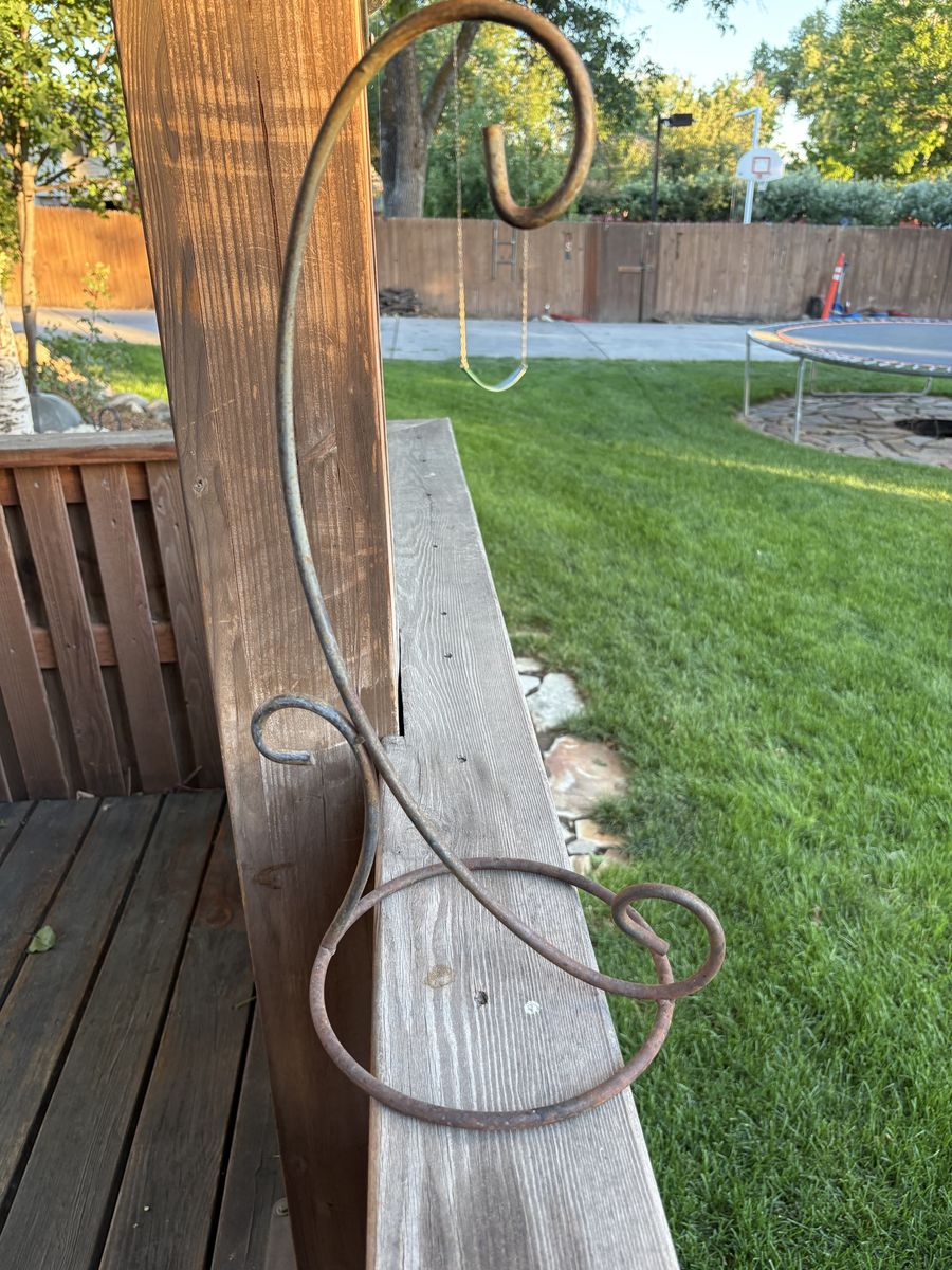 Free Standing Wrought Iron Plant Holder