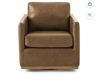 Members Mark Modern Classic Leather Swivel Chair