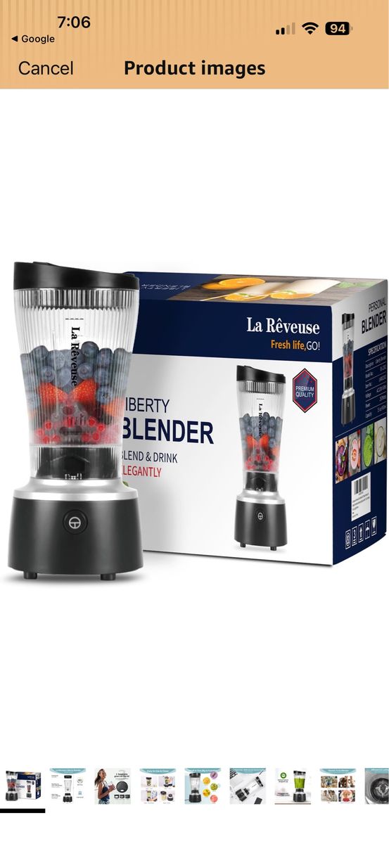 La Rêveuse Liberty Portable Blender - Blend & Drink Elegantly, Personal Smoothie Maker