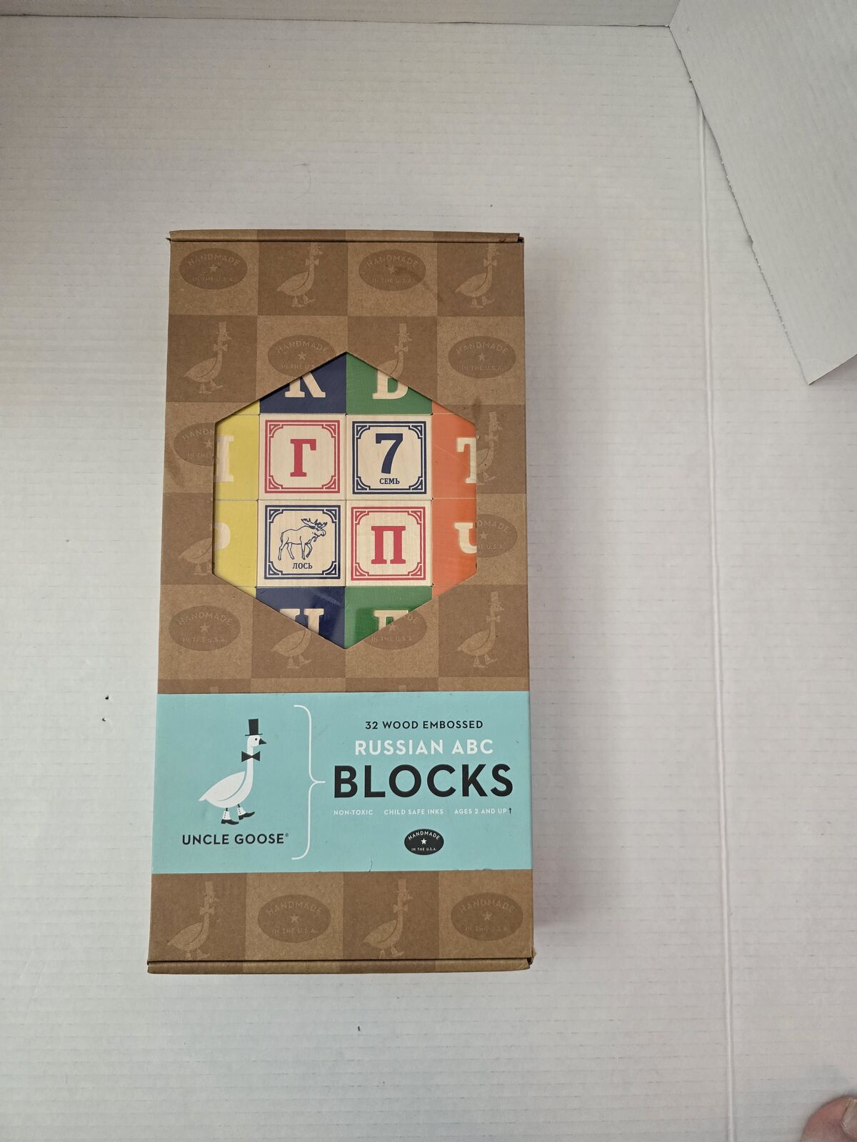 Uncle Goose Wood Blocks Large Set 32 Blocks Made in USA