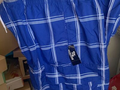 Many Different Sizes, Mens Blue Swimsuit, Shorts
